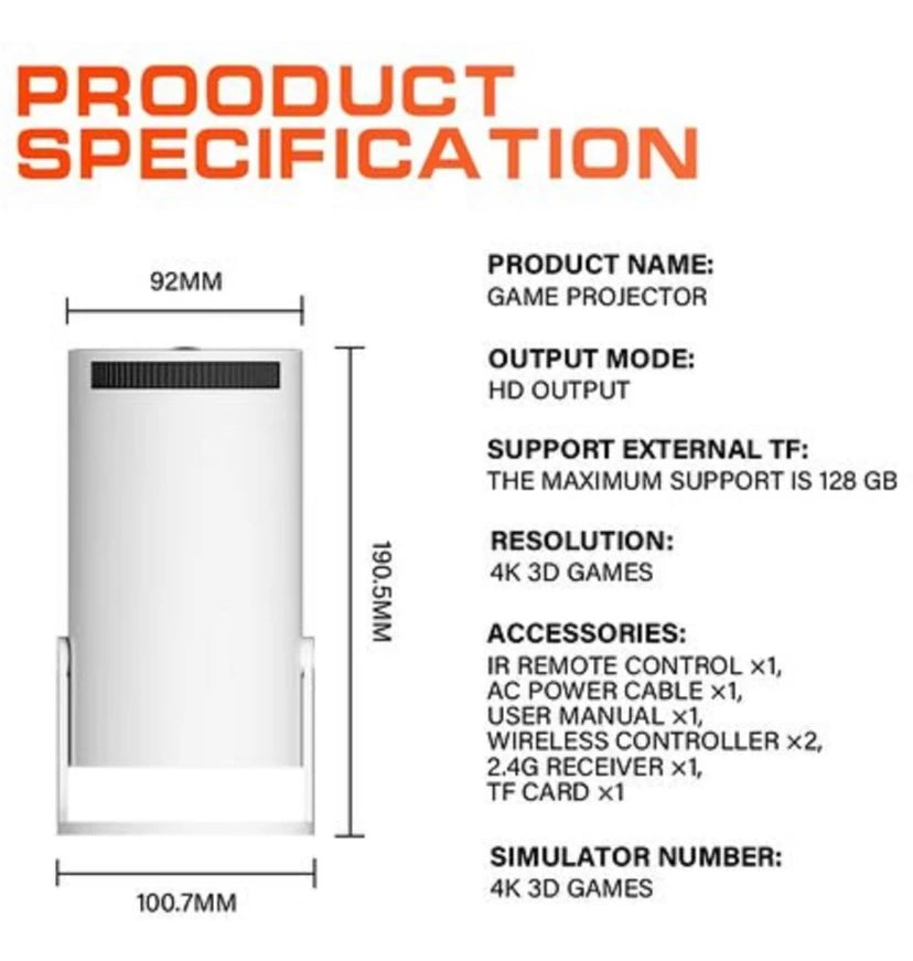 2-in-1 Smart Game Projector